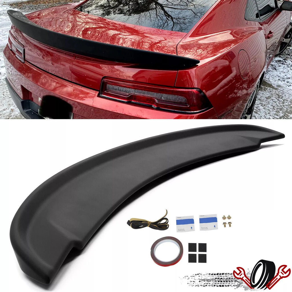 Matte Black Trunk Spoiler Lip for Chevy Camaro SS Z28 (2014–2015)