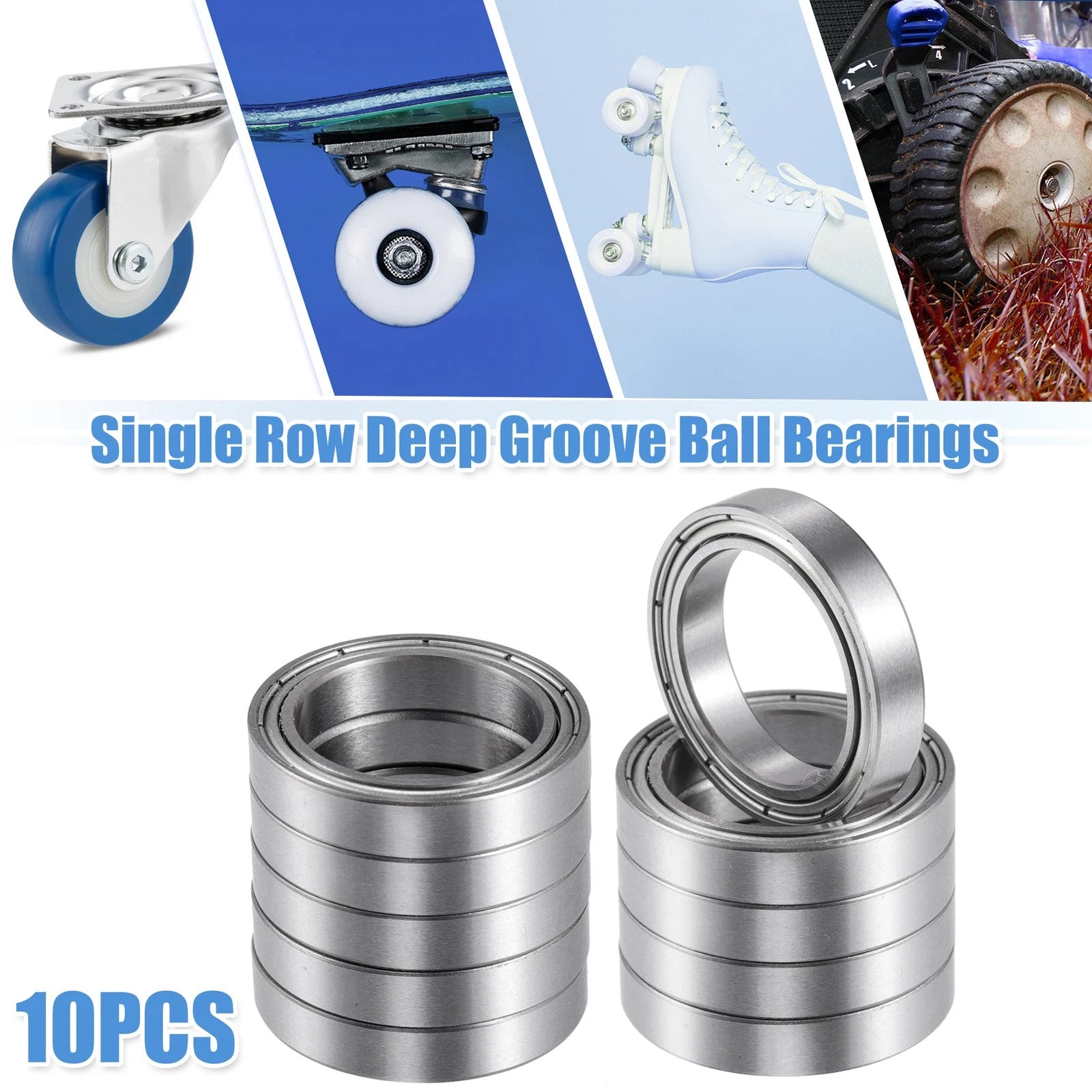10pcs 15x21x4mm 6702ZZ Deep Groove Ball Bearings for Cars 