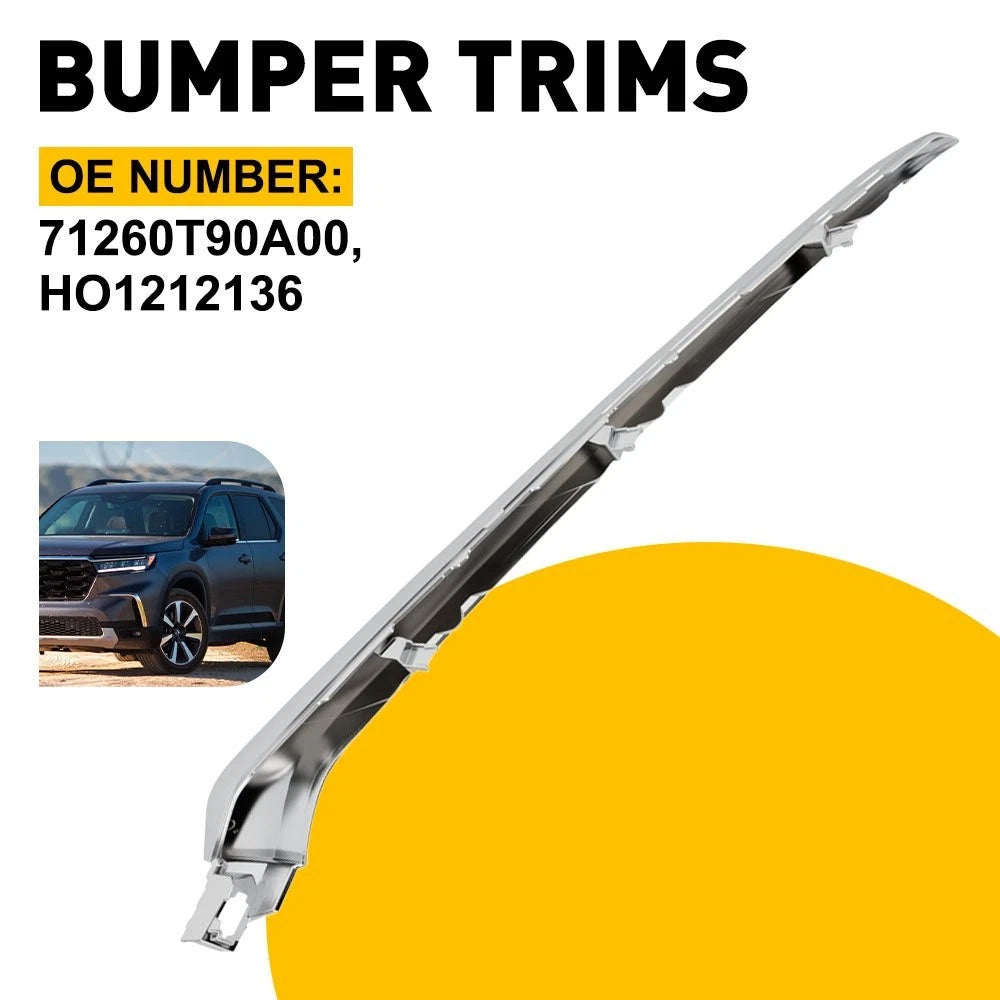 Front Bumper Grille Trim Chrome for Honda Pilot EX-L (2023) 71260T90A00