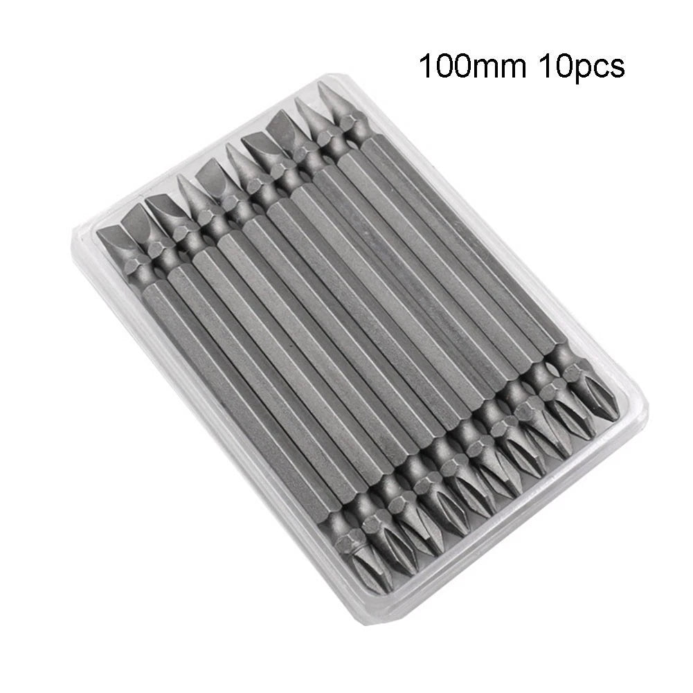 Magnetic Drill Bit Cross PH2 x Slot 6mm Double Head for Electric Screwdriver