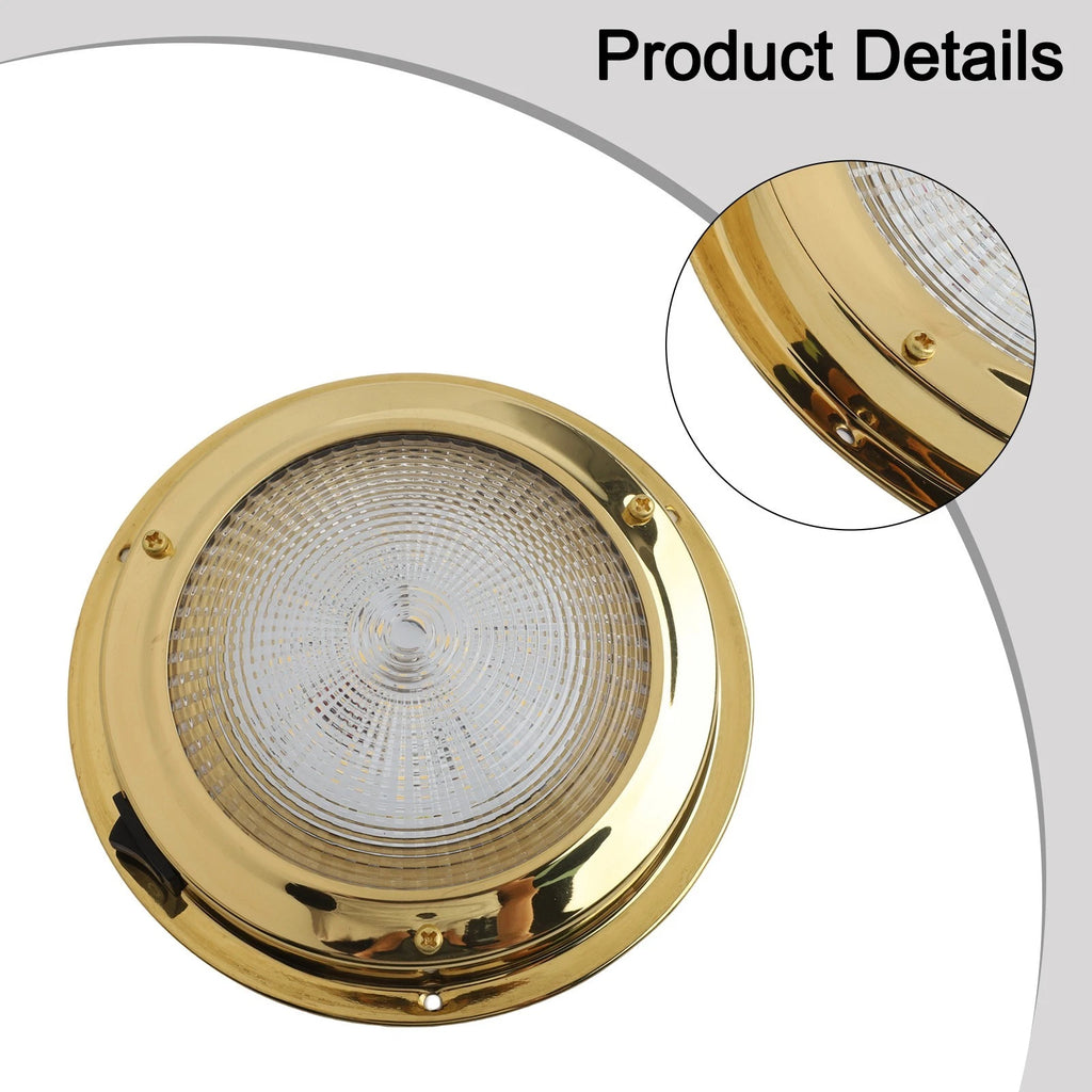 4-Inch LED Dome Reading Light 12V 6W for RV and Boat