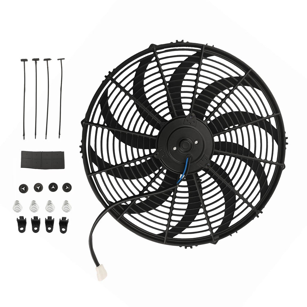 16 Inch Universal Radiator Fan Kit 3000CFM 2250RPM Push Pull