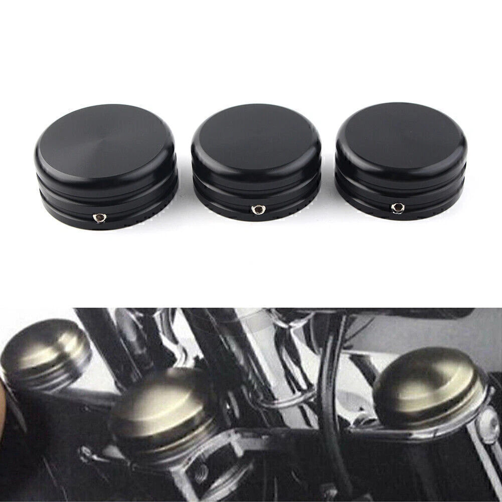 Upper Fork Stem Nut Cover for Harley Sportster 883 Iron (2009–2023) Black
