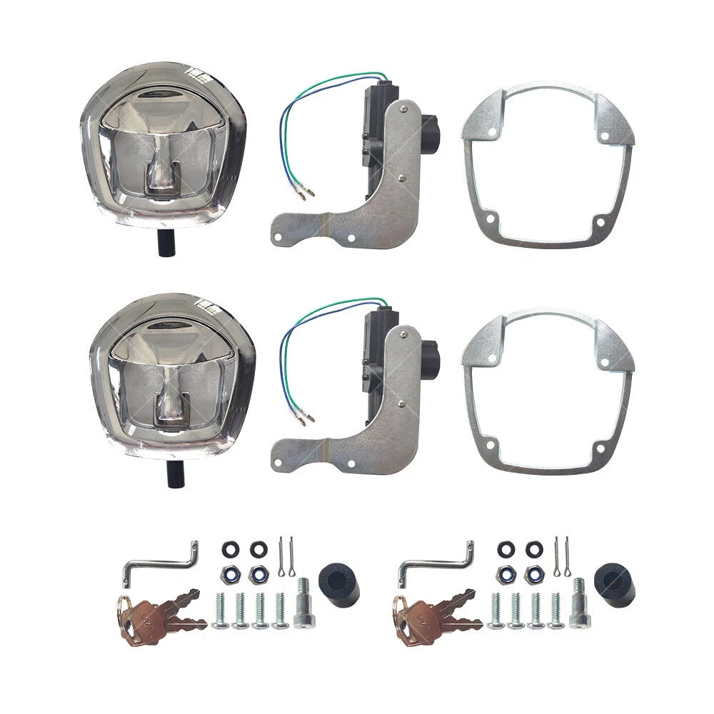 2X Power Operated Recessed Folding Whale Tail T Lock Handle for Trailers