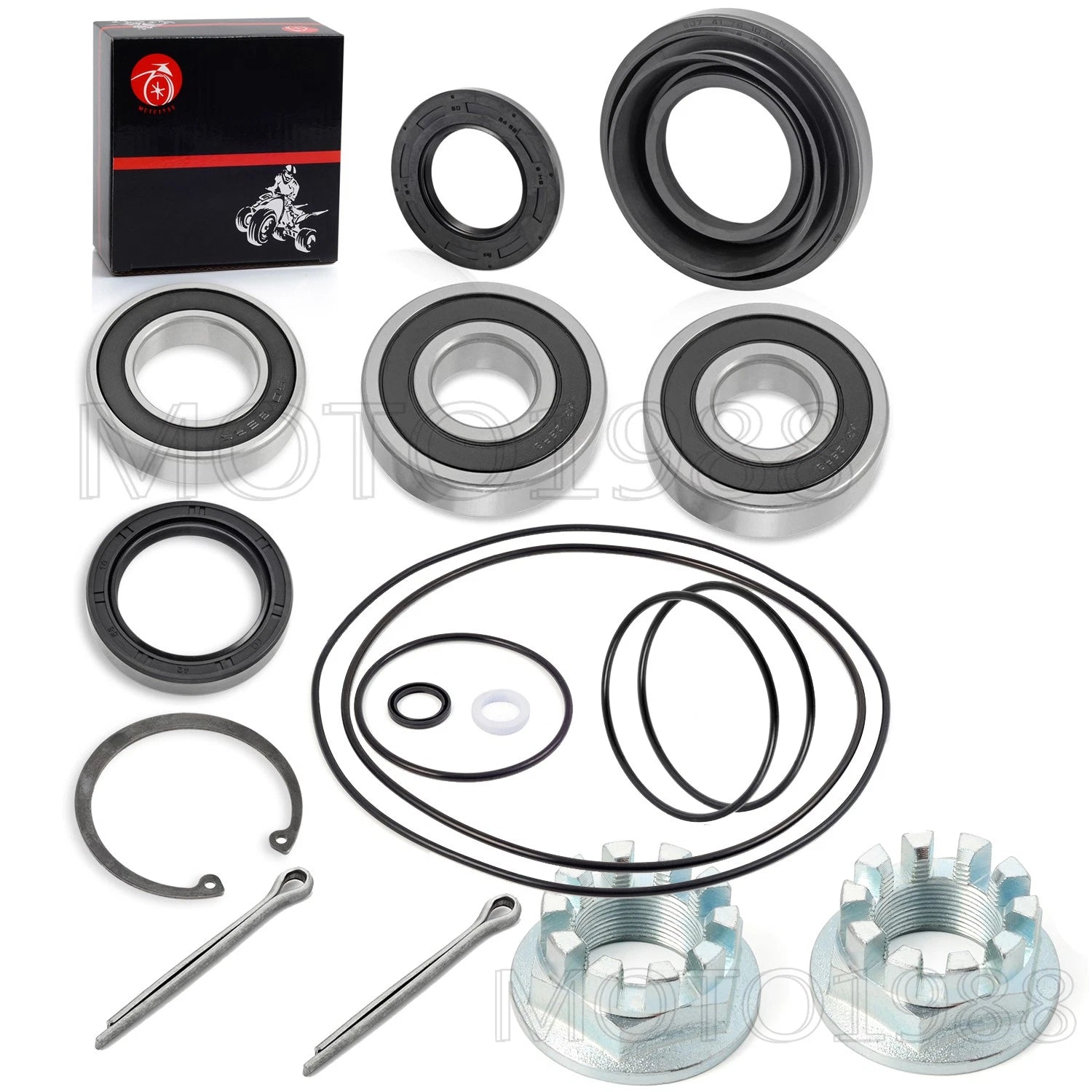 Rear Axle Nuts & Brake Drum Seal Bearing for Honda Rancher Foreman 400-500