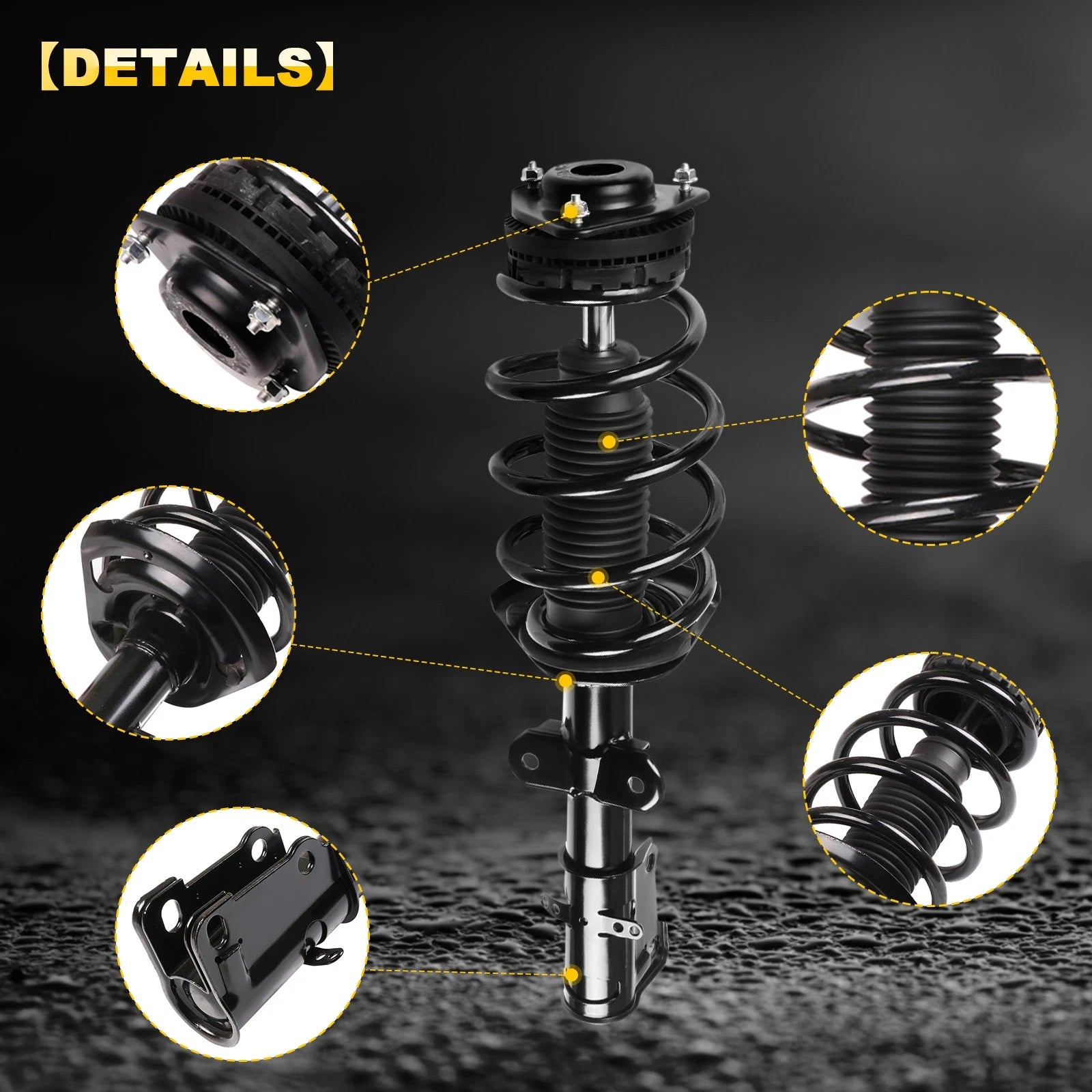 2X Front Struts for Chrysler Town & Country, Dodge Grand Caravan
