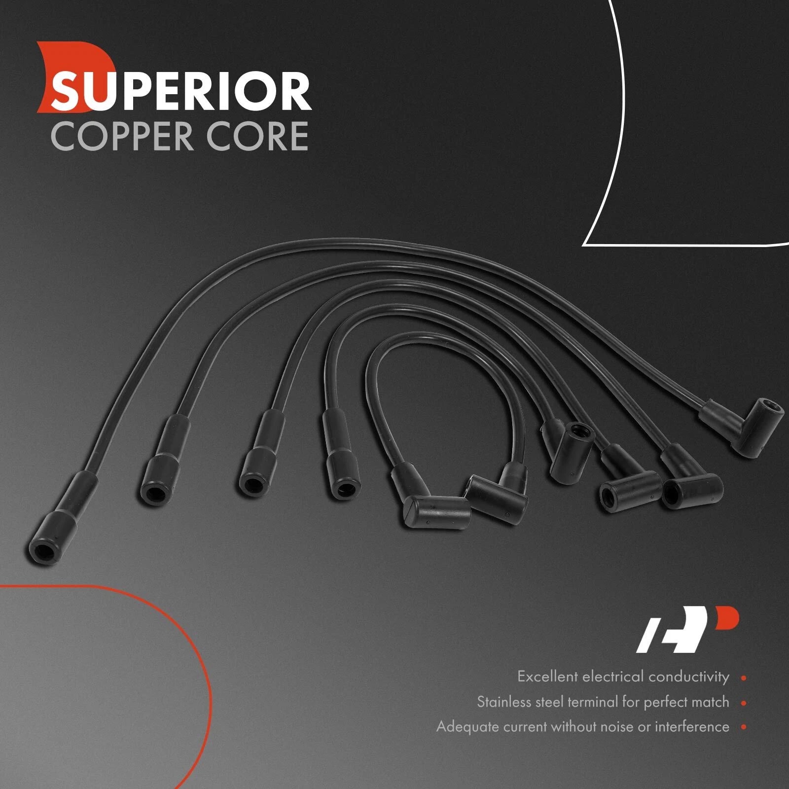 5 Spark Plug Wire Sets for Chevy Vega (1975-1977)