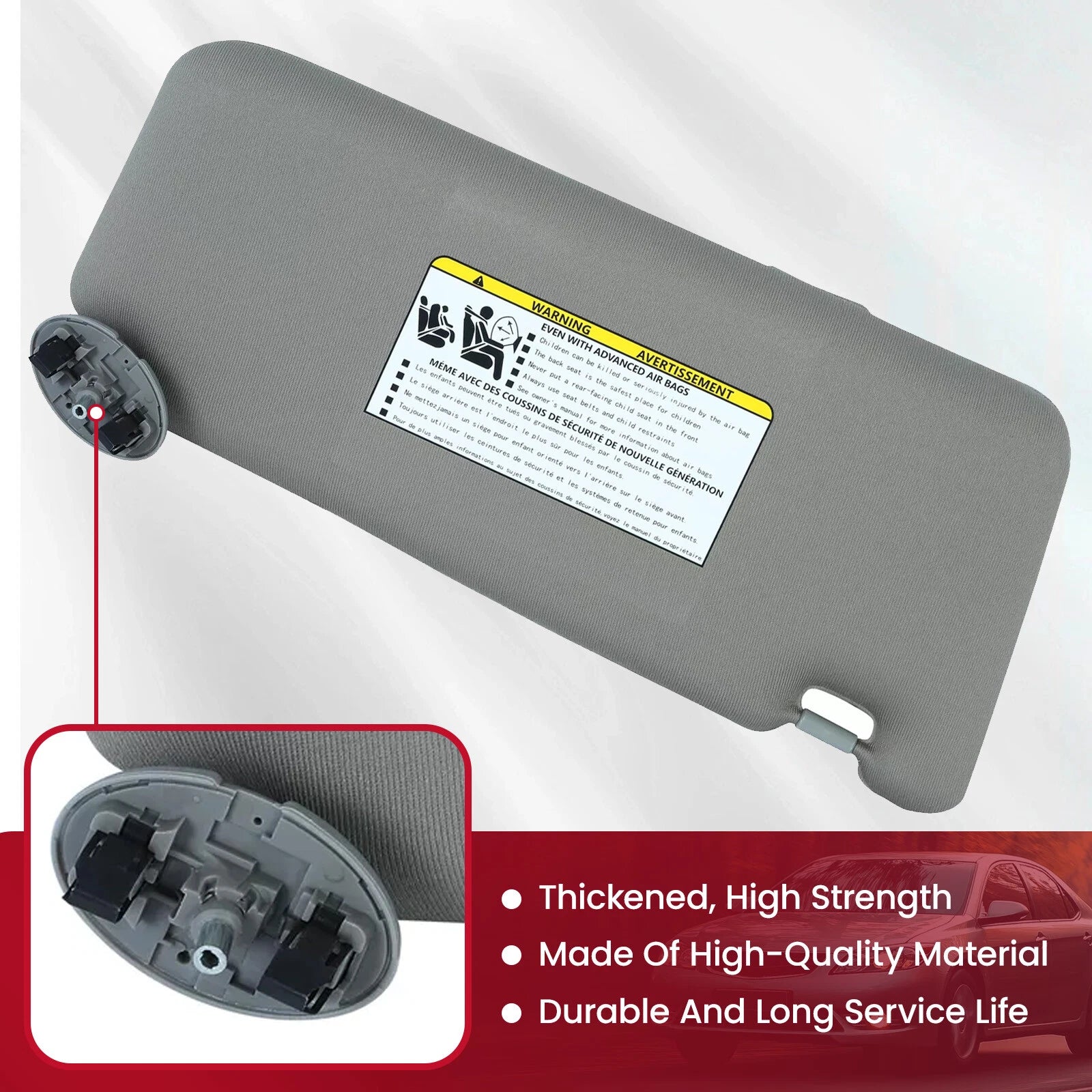 Left Driver Side Sun Visor for Toyota Camry (2007-2011)