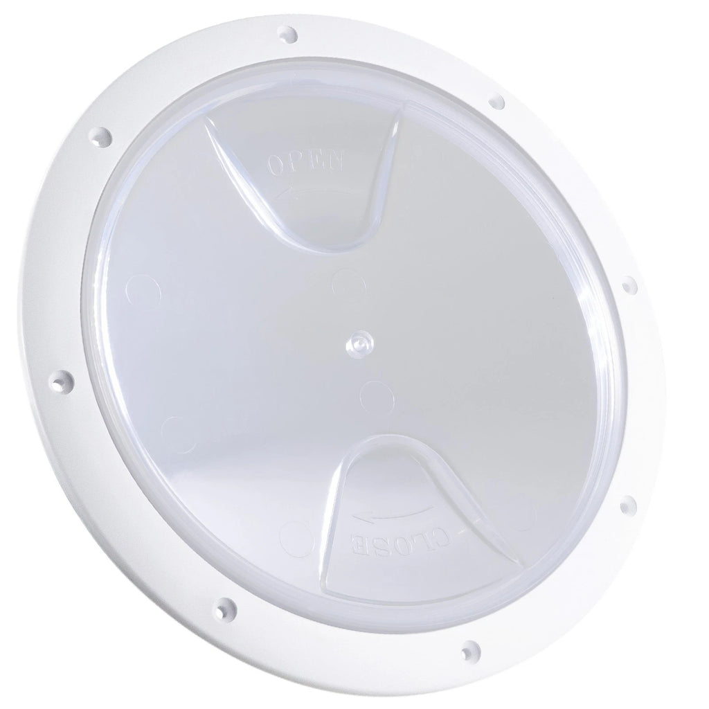 8" Round Inspection Deck Plate with Clear Lid for Marine Boat