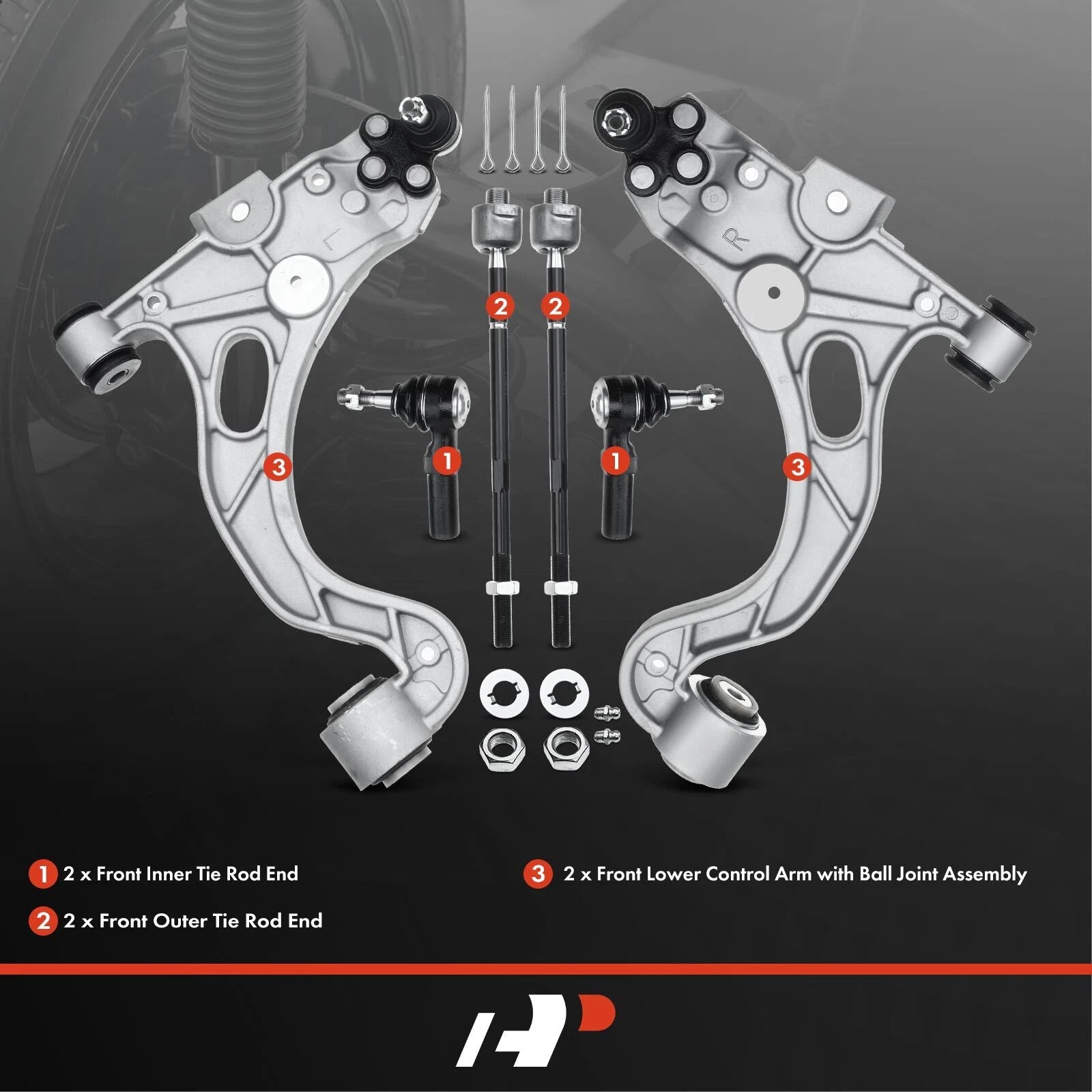 Front Lower 6x Control Arm w/Ball Joint for Buick Park Avenue Cadillac (1997–2004)