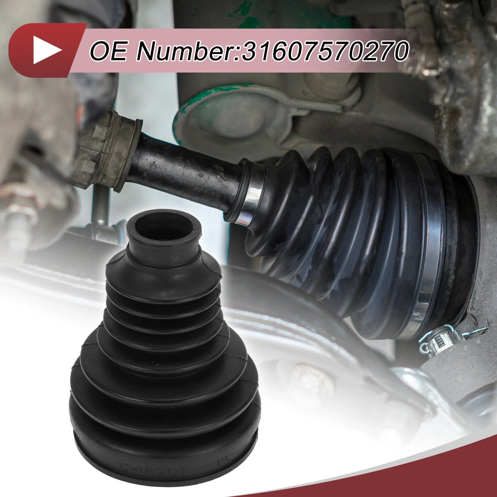 Inner CV Joint Boot Kit with Clamps for BMW 320i (2013–2018) - 31607570270