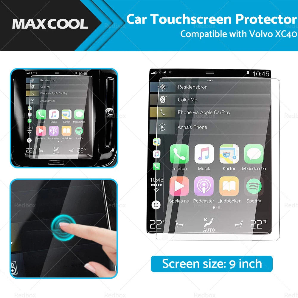 Tempered Glass Touchscreen Protector for Volvo XC40 (2018–2022)
