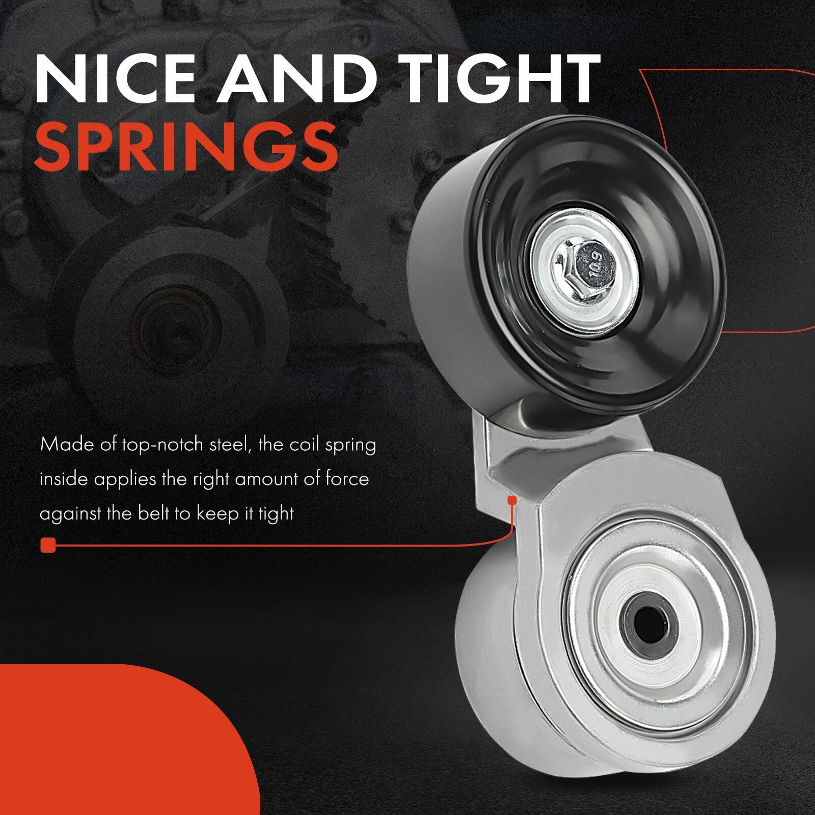 Belt Tensioner with Pulley for Chevrolet Kodiak C6500 C8500