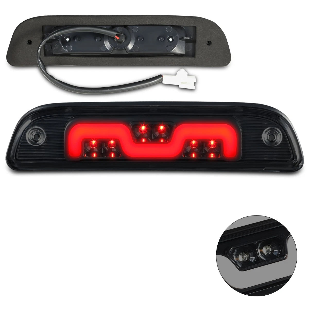 Nuvision 3D LED Bar Smoked Lens 3rd Tail Brake Light for Tacoma (1995–2022)
