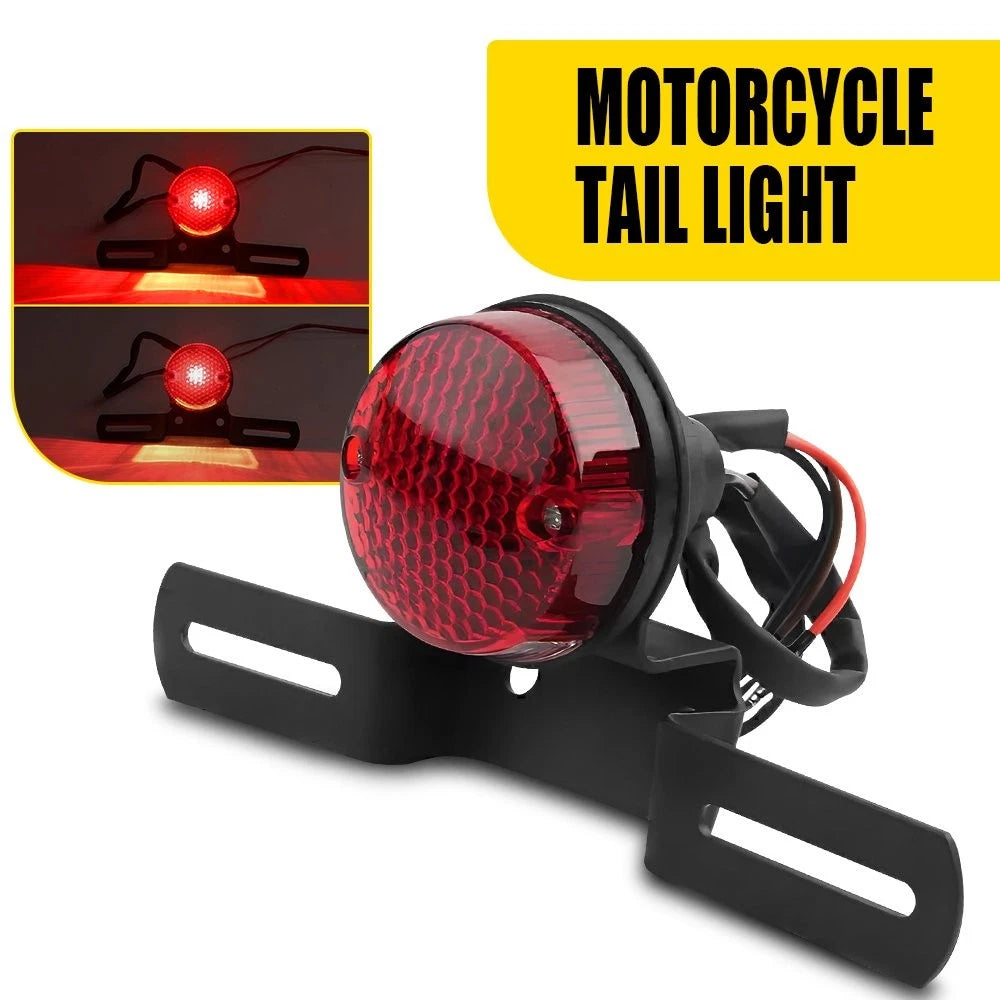 Integrated LED Tail Brake License Plate Light for Motorcycle (US)