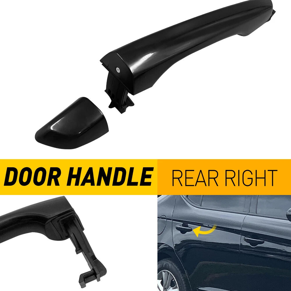Rear Right Exterior Door Handle for Hyundai Elantra (2017–2020) Black
