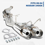 Dual Tip Catback Muffler System with Removable Silencer for Nissan 240SX (1989–1994)