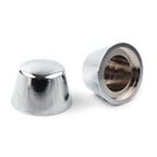 Front Axle Cap Nut Covers for Harley Sportster Dyna Road Glide King FLSTC (Chrome)
