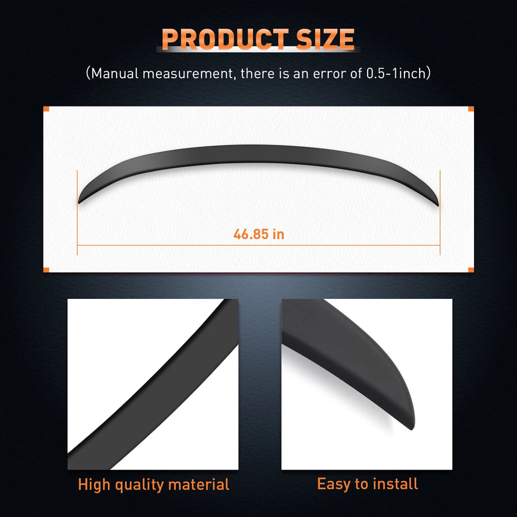 Matte Black Wing Spoiler for Toyota Corolla Sedan (2014-2019)