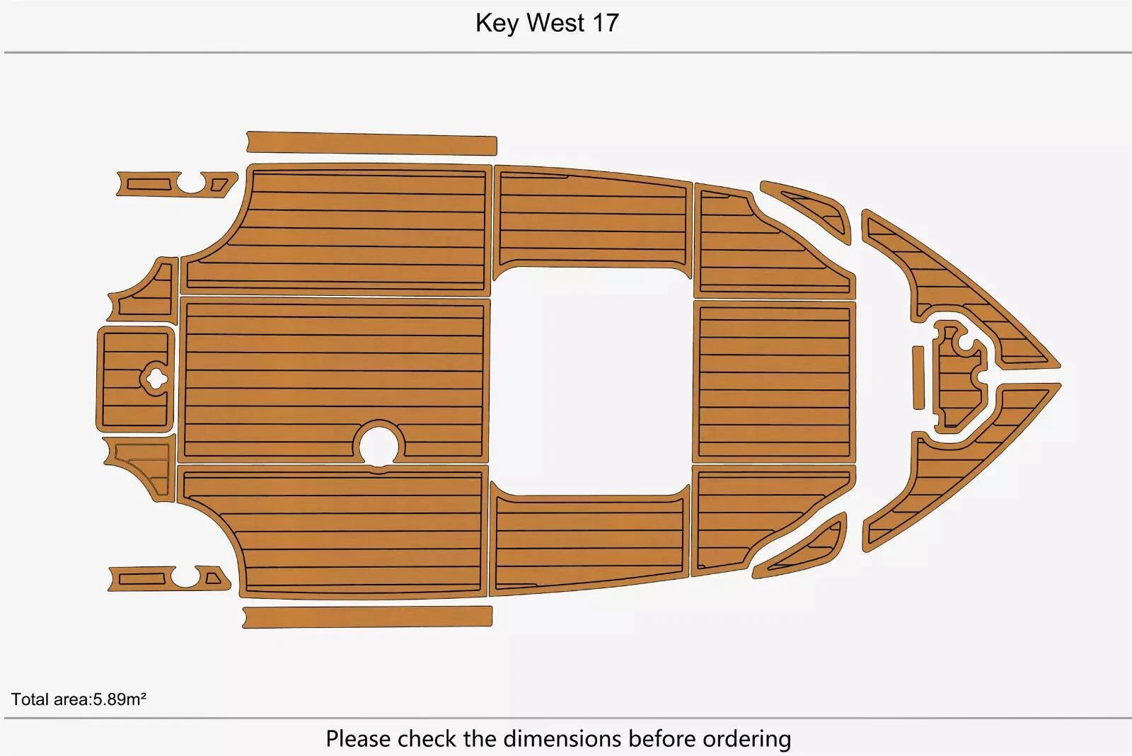 EVA Pads for Key West 17 Swim Platform Cockpit (2017–2023)