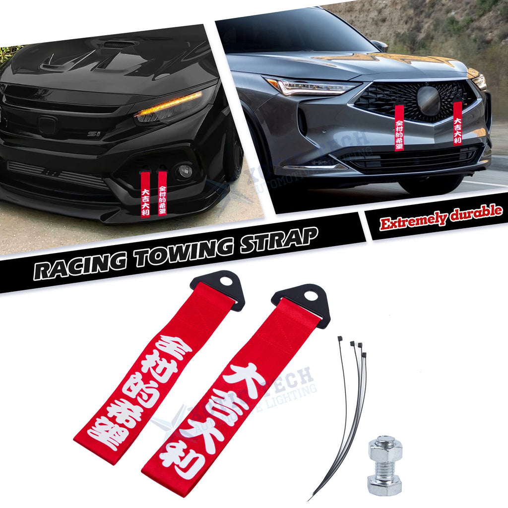 Sport Tow Strap Front Rear Bumper for Honda Acura (2018–2021)