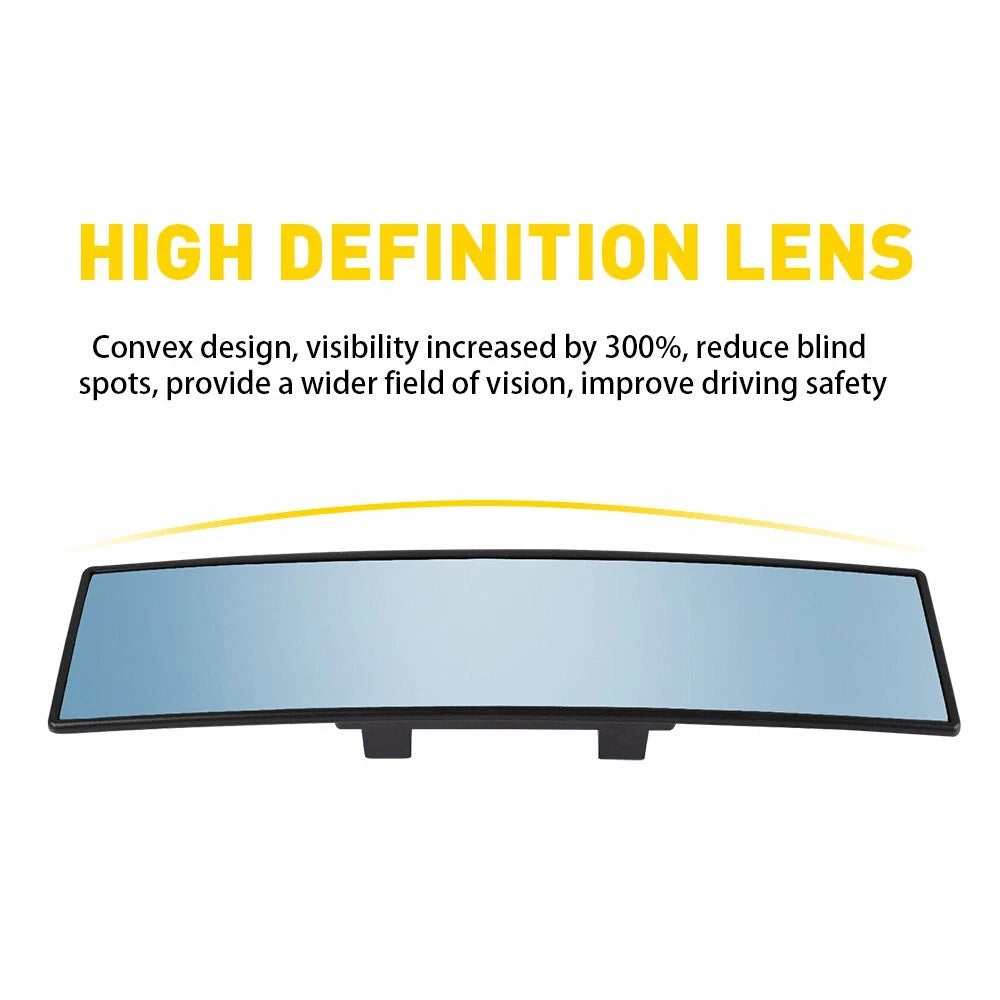 Wide Convex Clip-On Rear View Mirror for Universal Vehicles (Universal)
