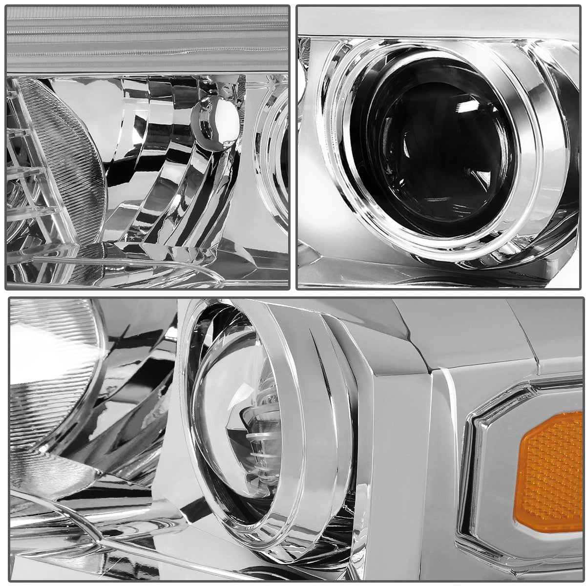 Chrome Housing Amber Corner Projector Headlights for Toyota Tacoma (2016–2020)