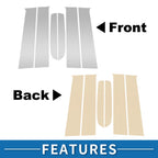 Set of 6 Door Pillar Window Trim for Ford Ranger (2023–2024) Silver Tone
