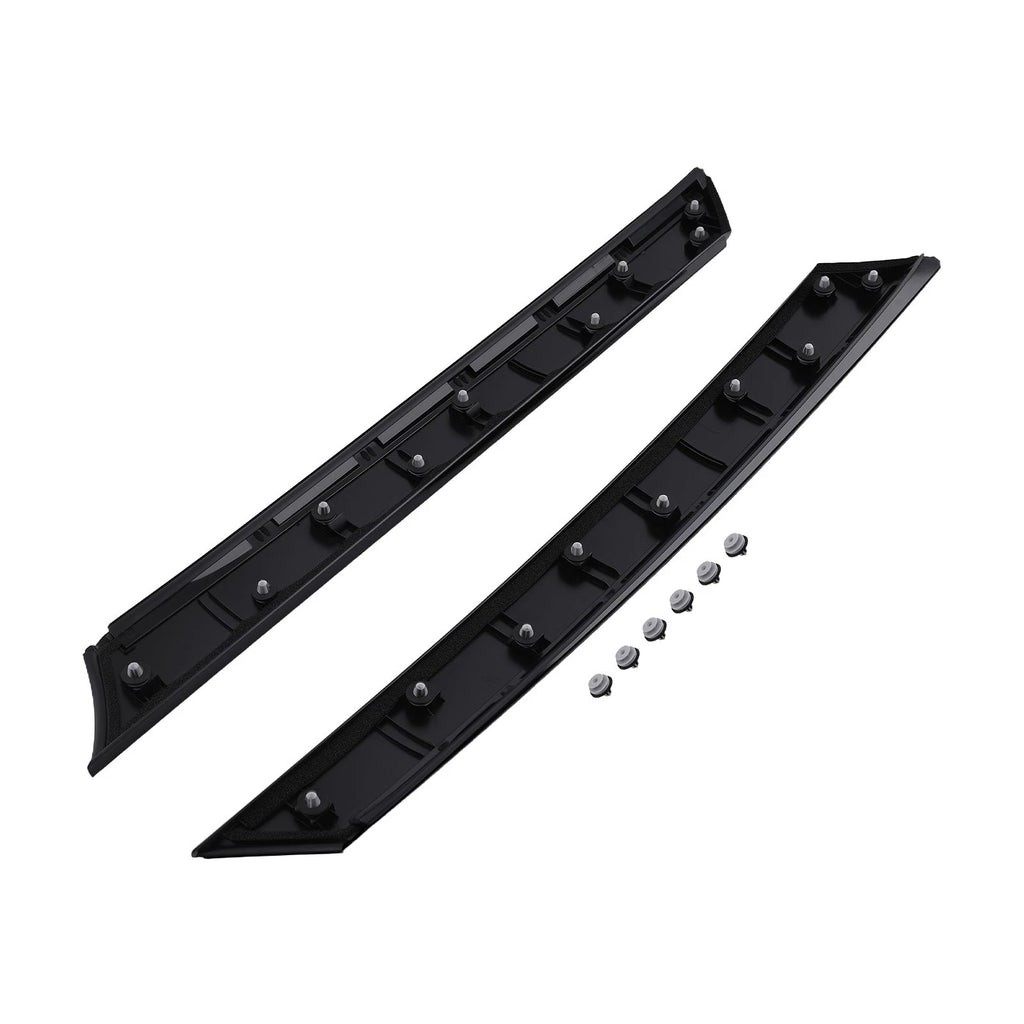 Set of 2 Front Side Pillar Trim Molding for Kia Soul (2010–2013) Black ABS