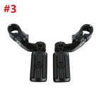 1-1/4" Black Short Angled Highway Engine Guard Foot Pegs for Harley