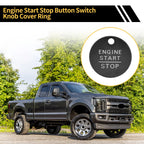 Engine Start Stop Button Switch Knob Cover for Ford F-150 (2016–2021) Black