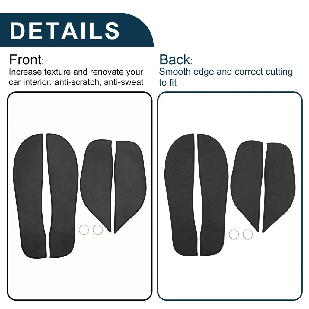 Black Leather Kick Pad Sticker for BMW X5 (2014-2018)