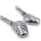 Chrome Skull Hand Mirrors for Honda Shadow Rebel 750 1100 VTX VT 1300 1800