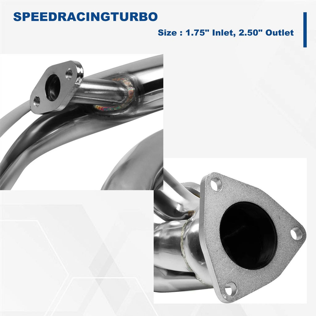 Stainless Shorty Exhaust Manifold Header for Chevy GMC 6.0L V8 (1999–2005)
