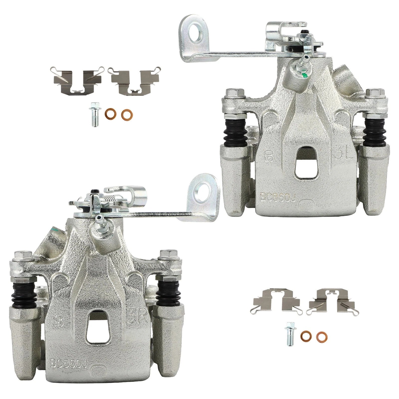 Set of 2 Rear Brake Calipers with Bracket for Mazda CX-5 (2013–2015)