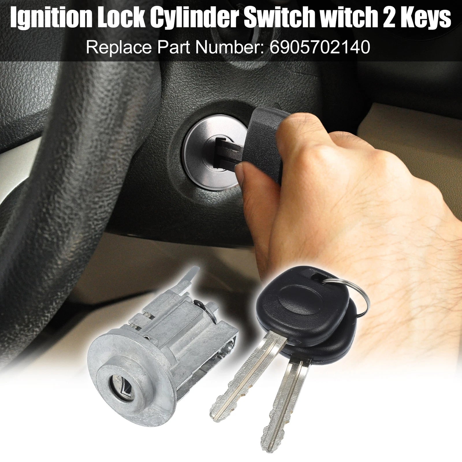 Ignition Key Switch w/Keys No. 6905702140 for Toyota Corolla Matrix (2005–2008)