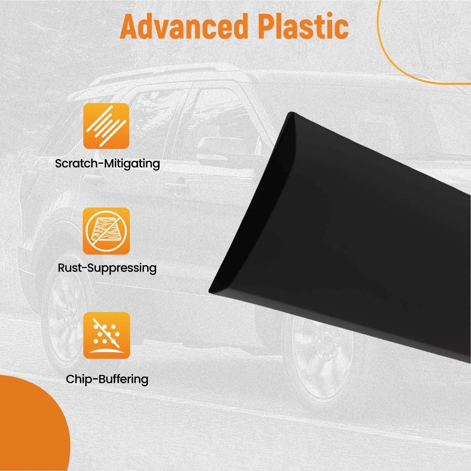 Left Rear Door Lower Molding for Ford Transit 150 250 350 (2015–2019)