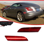 2X Full LED Red Lens Rear Side Marker Lights for Chrysler Crossfire (2004–2008)
