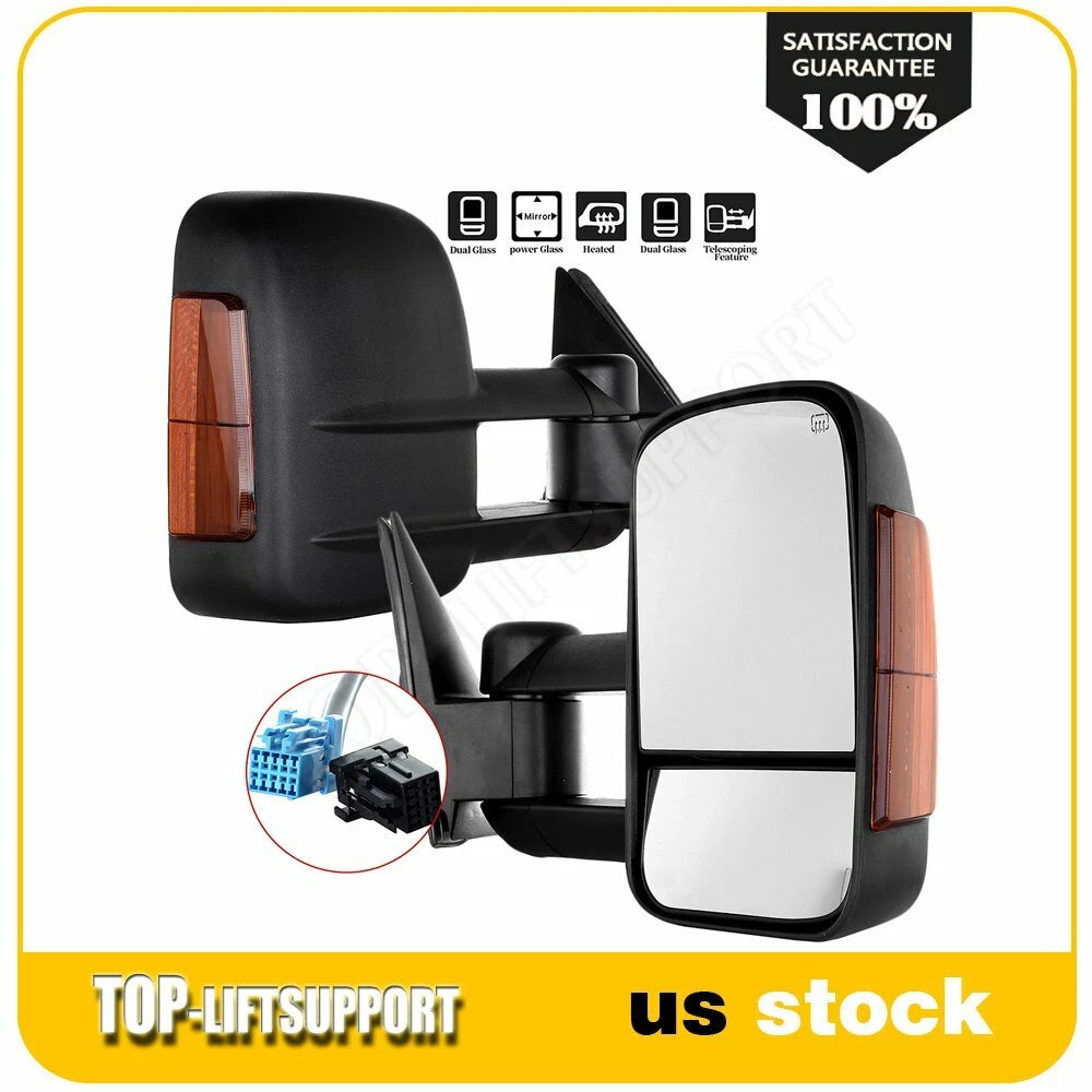 Power Heated LED Signal Side Mirrors for Chevrolet GMC (2003–2007)