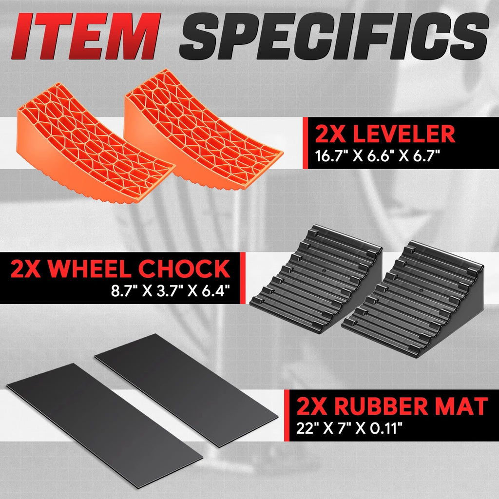 Honeycomb Leveling Ramp for Camping Cars (16.7" X 6.6" X 6.7", 27000LBS)