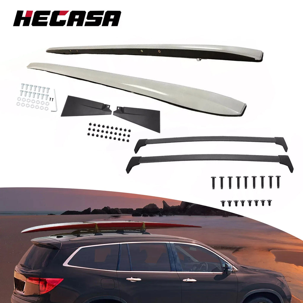 4Pcs Roof Rack Side Rail + Cross Bar for Honda Pilot (2016–2022)