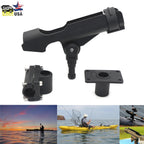 Adjustable Side Rail Mount Fishing Pole Rod Holder for Kayak Boat (1PC)