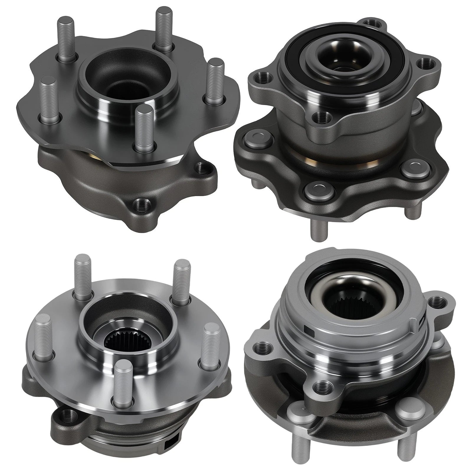 Set of 4 Wheel Hub Bearing Assembly for Nissan Altima (2007–2012) 2.5L