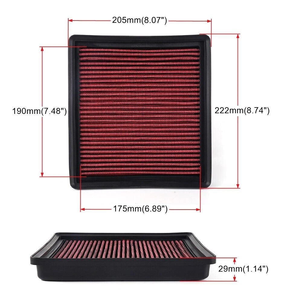 Washable High Flow Panel Air Filter for BMW 320i/328i