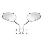 Chrome Rear-View Mirrors for Harley Sportster XL Softail Touring Road Glide