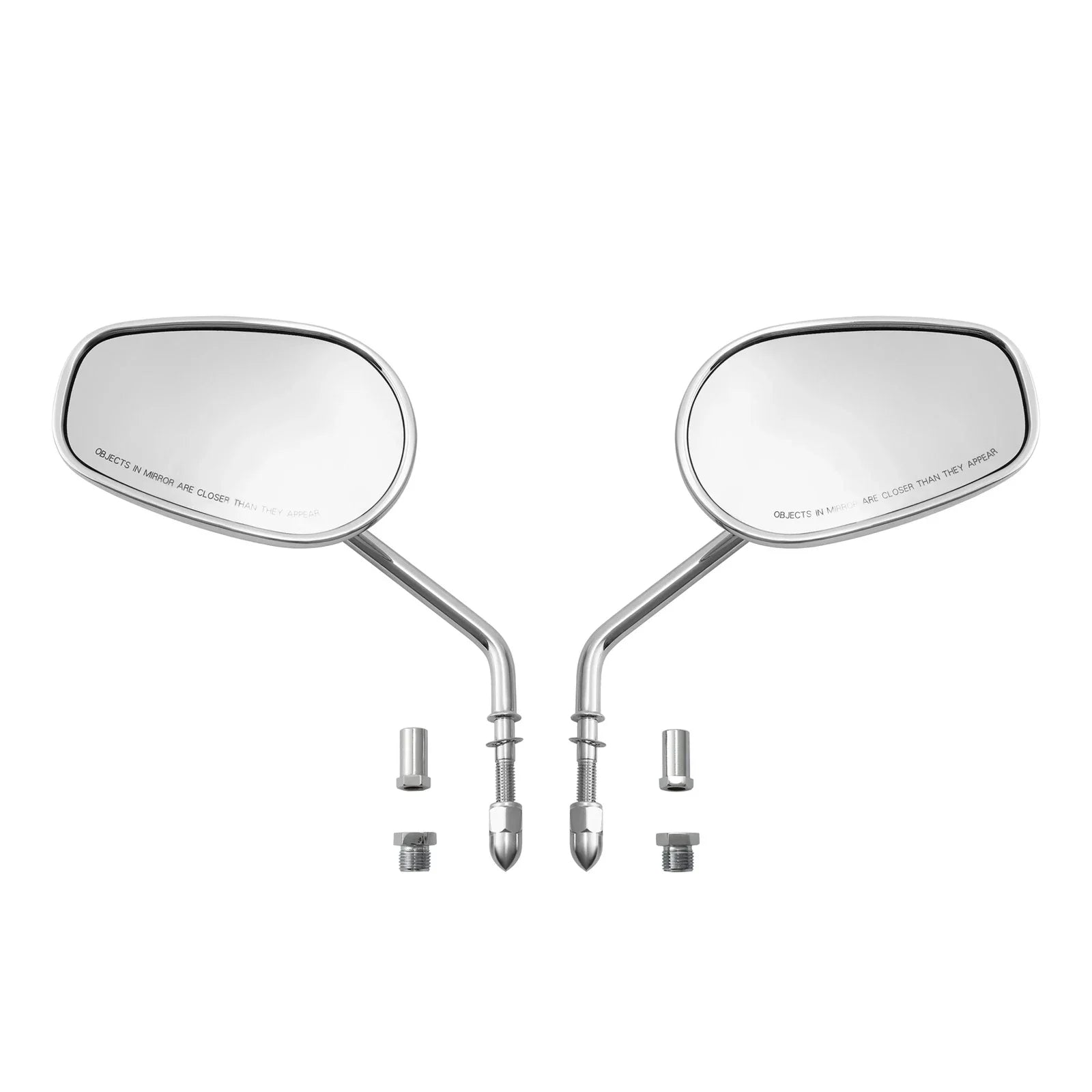 Chrome Rear-View Mirrors for Harley Sportster XL Softail Touring Road Glide