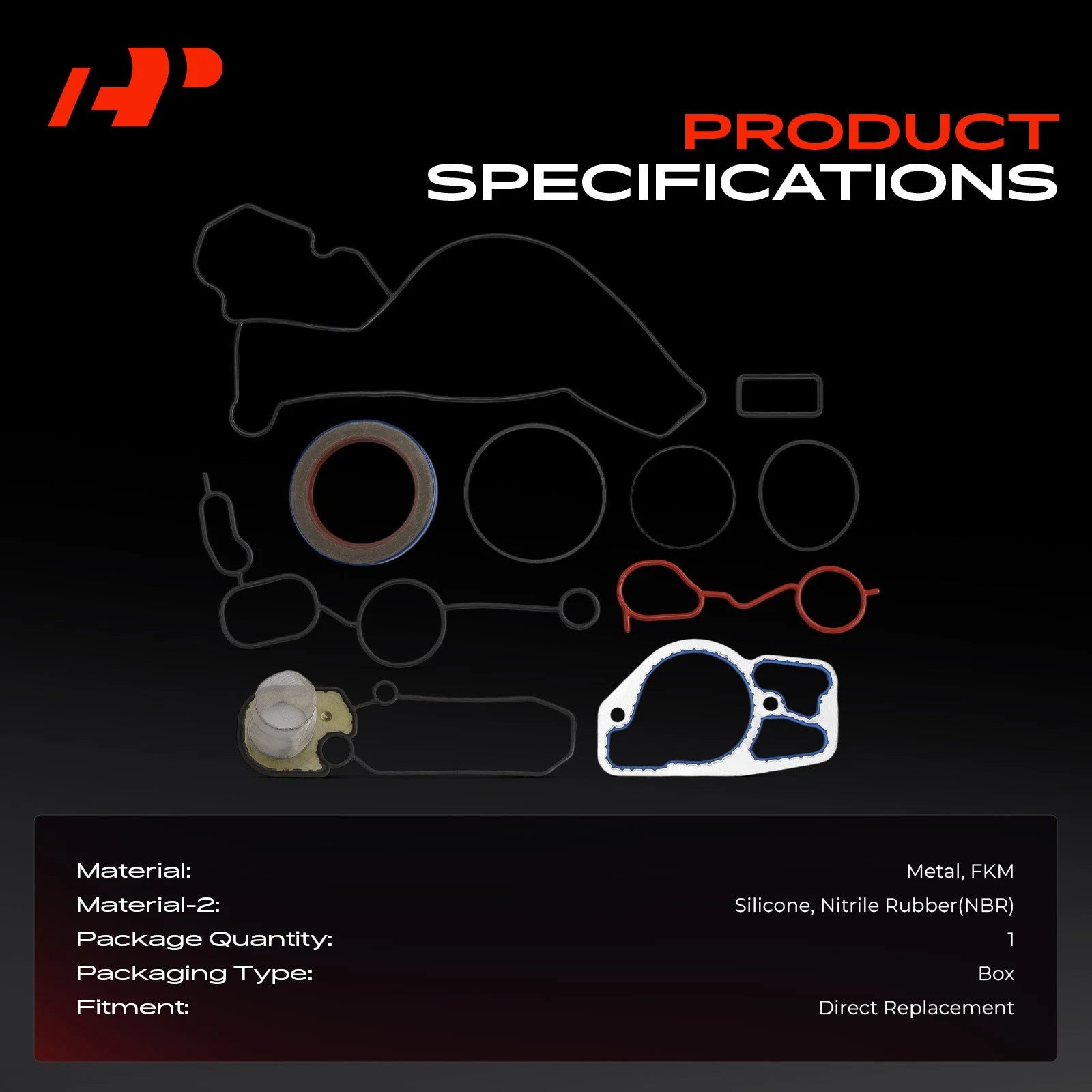 Engine Timing Cover Gasket Set for Ford F-250 F-350 Super Duty (1999–2007)