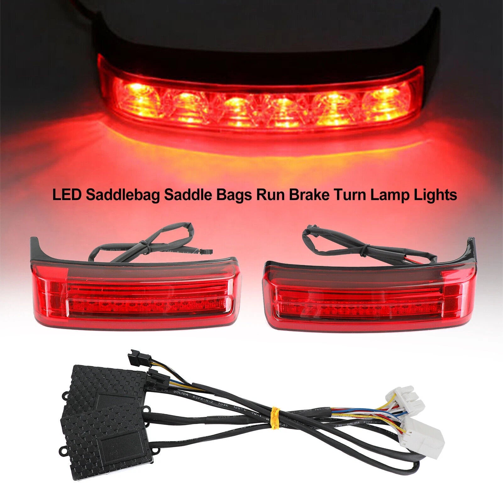 LED Saddlebag Run Brake Turn Lamp Lights for Touring (1996–2013) T9