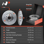Drilled and Slotted Brake Rotors & Pads for Chevrolet Cruze Sonic (2011–2019)