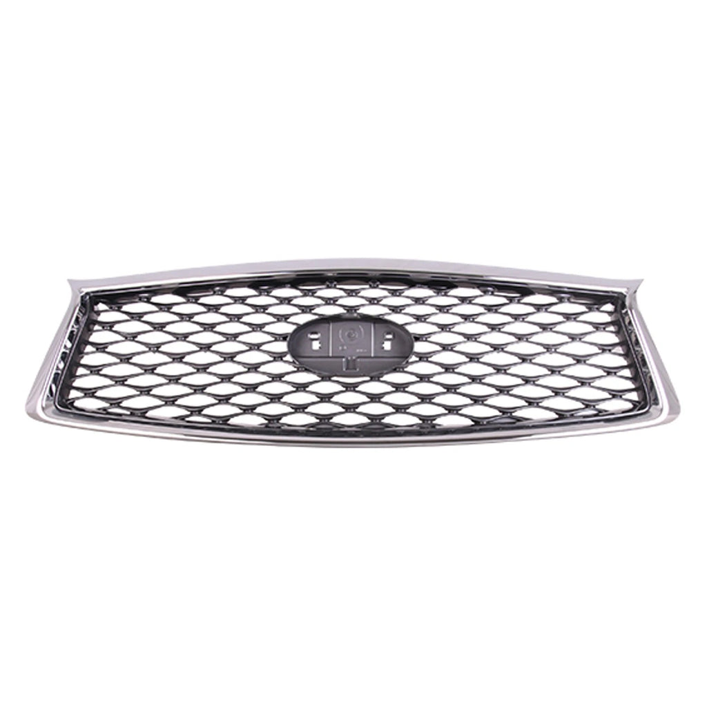 Replacement Chrome ABS Plastic Front Grille w/o Park Assist Sensor Holes